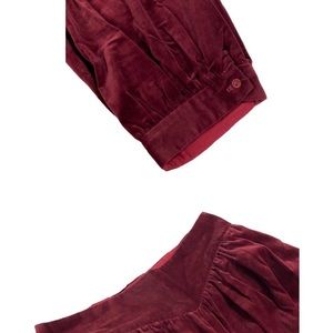 Jessica’s Gunnies Vintage Pants Velvet Size 11 Burgundy/Red wine Color Gunne Sax